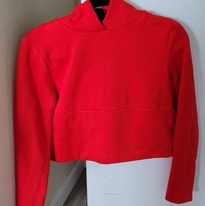 Red Crop Hoodie by Echt